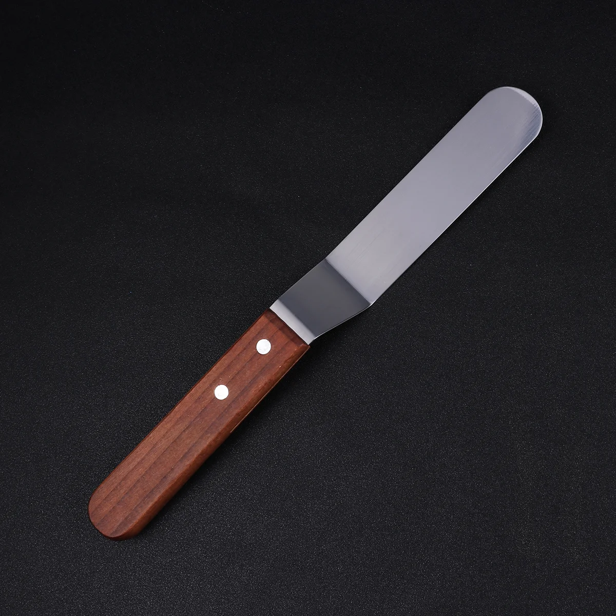 

Stainless Steel 6 Inch Cake Butter Cream Spatula Red Wood Handle Icing Smoother Pastry Decorating Butter Spatula