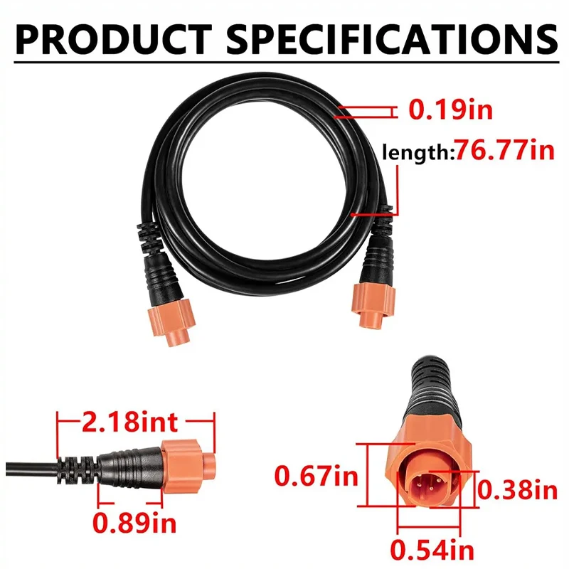 Pièce de rechange pour câble croisé Ethernet Lowrance, câble jaune Catinspectés, 6 pieds, haute vitesse, plug and play, étanche