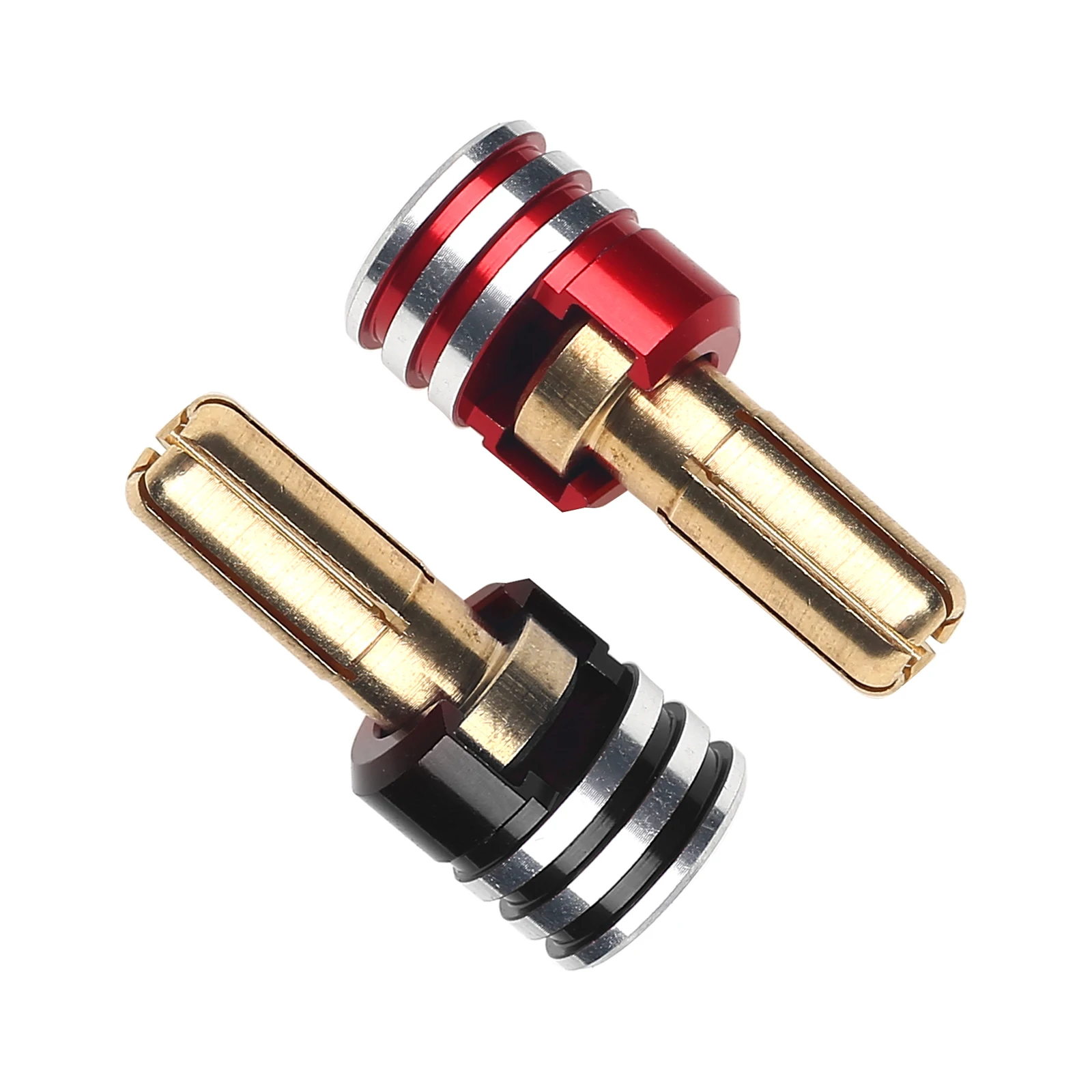 Welding-free Hard shell Metal Heatsink Bullet Plugs 4mm/5mm Set for RC Car LowPro Bullet Plugs