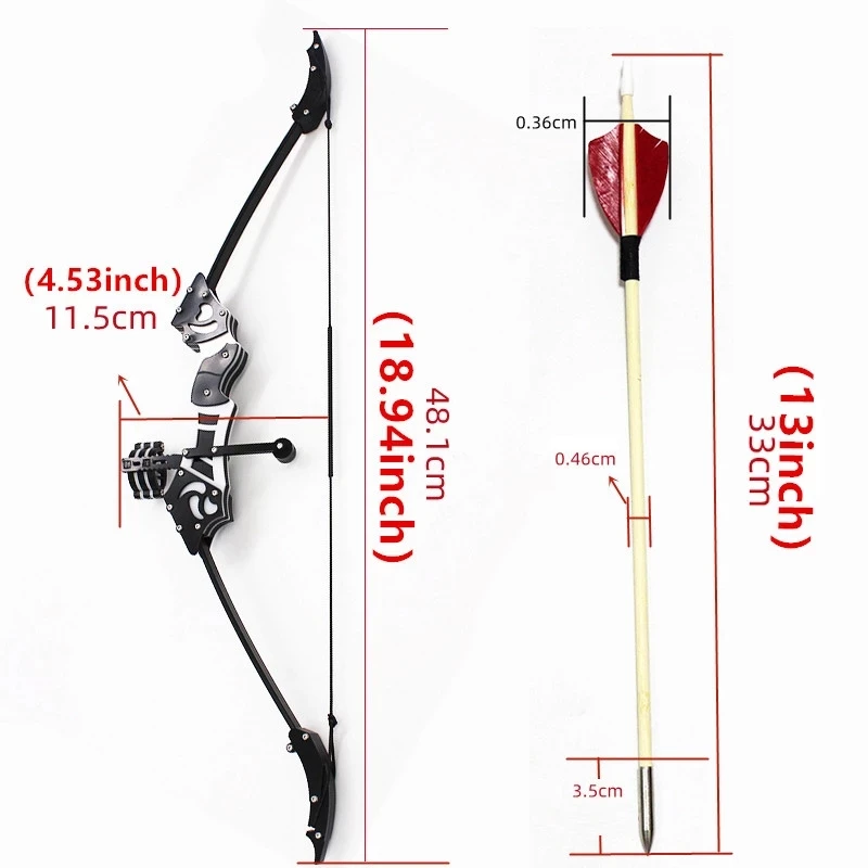 Outdoor 18-pound Mini Double Aiming Bow and Arrow Recurve Bow with Feather Arrows for Out-of-competitive Shooting