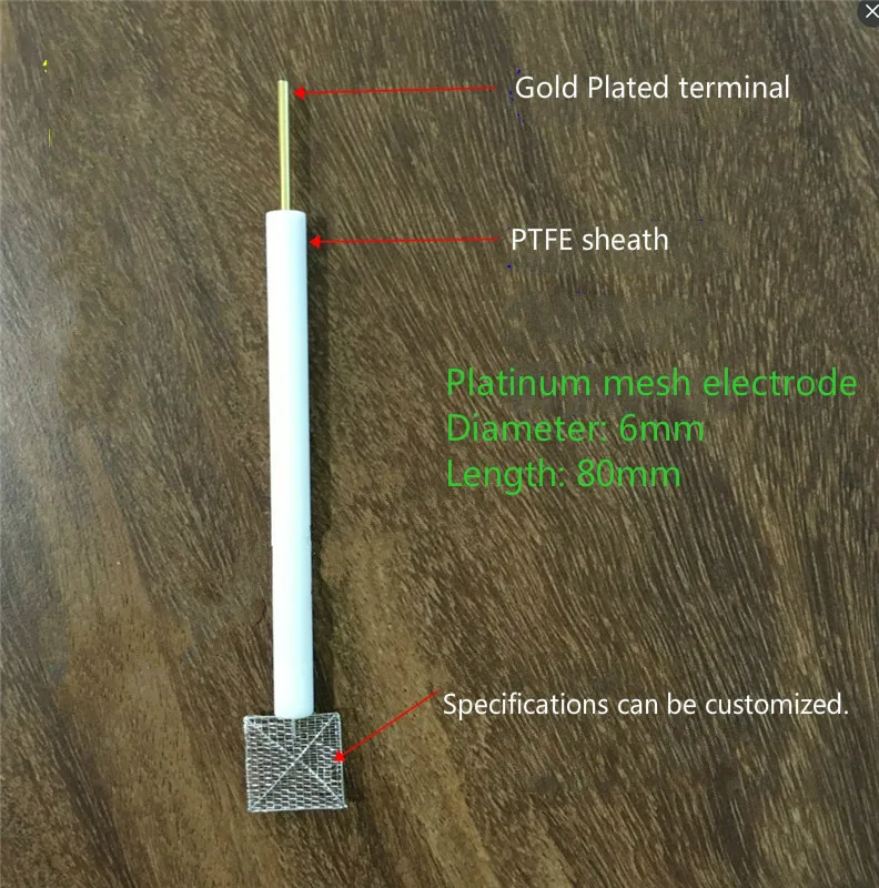 

Platinum mesh electrode. Electrochemical auxiliary electrode, contrast electrode. The purity was 99.99%.