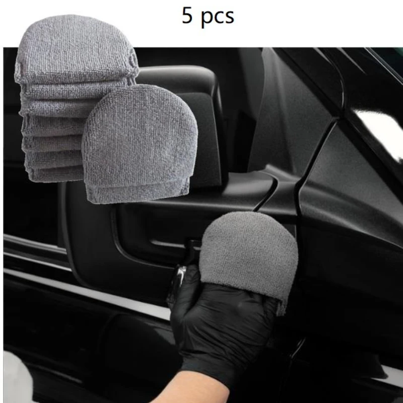 6pcs Car Polishing Wax Sponge Soft Microfiber Car Wax Applicator Mitts Foam Applicator Pad for Car Detailing Care Tool