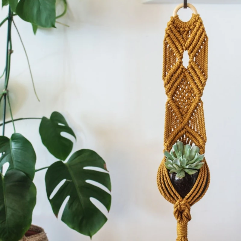 Vòng Tay Macrame Vật Có Giá Đỡ Cotton Nhiều Phong Cách Khác Nhau Hoa Móc Treo Giỏ Treo Tường Decorantion Sân Trang Trí Sân Vườn