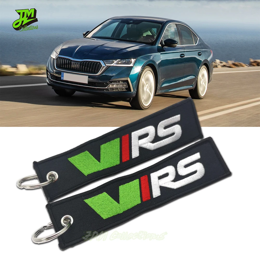 High Quality Car Keychain Embroidery Key Tags For Skoda VRS Octavia Kamiq Kodiaq Karoq RS Superb Fabia Rapid Favorit Accessories