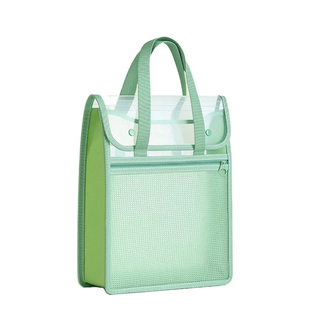 

PP File Storage Bag Transparent Double Layer Document Storage Bag Portable Large Capacity Transparent File Bag Student Exam