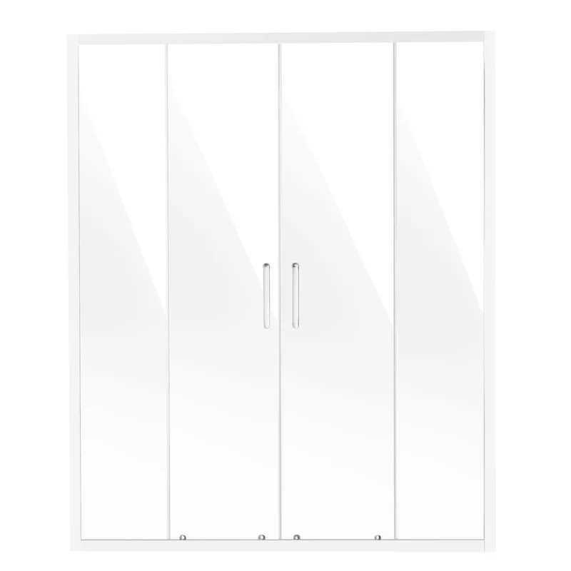 

57.8-59 in Double Sliding Shower Door, 70 in H, 6mm Clear Tempered Glass, Stainless Steel Chrome Hardware, Waterproof Shatterproof Nano Stainproof