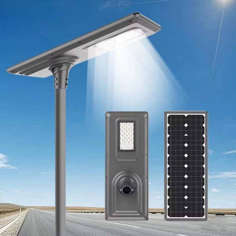 Waterproof LED solar street light with monocrystalline solar panels