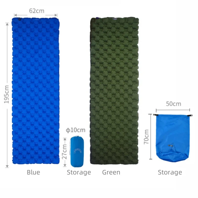 

Camping Air Mattress Ultralight Waterproof Nylon Inflatable Portable Cushion Bed Hiking Picnic Mat