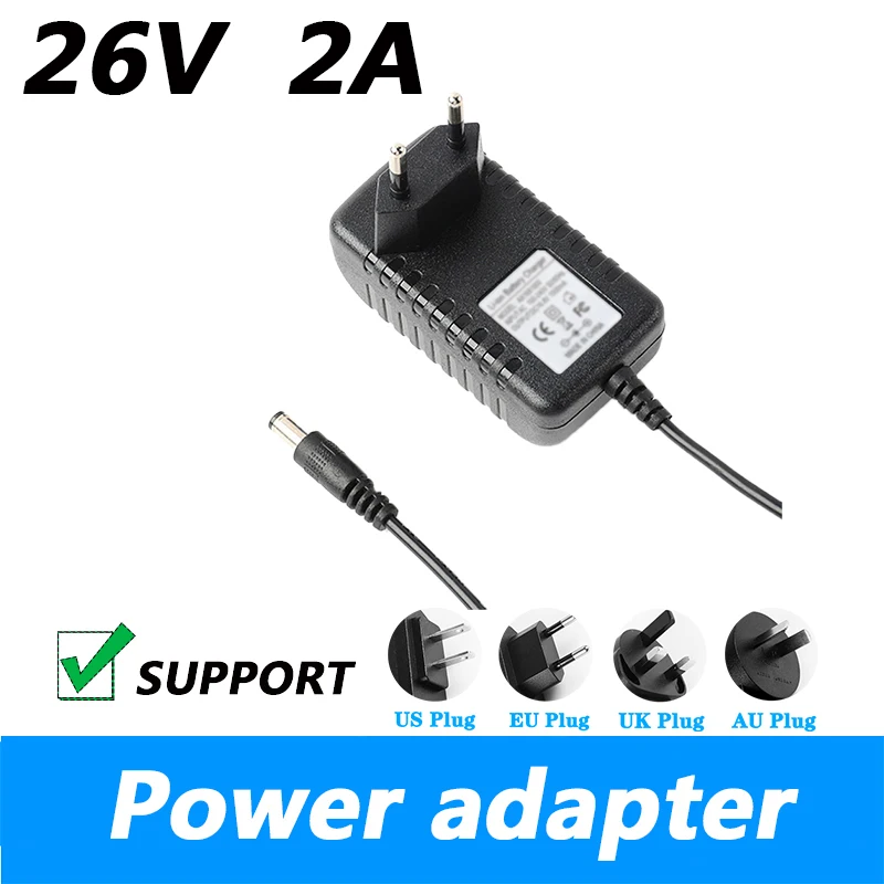 AC 100-240V 26V 2A Fascia Gun Muscle Relaxation Massage Gun Power Adapter DC 5.5*2.1MM