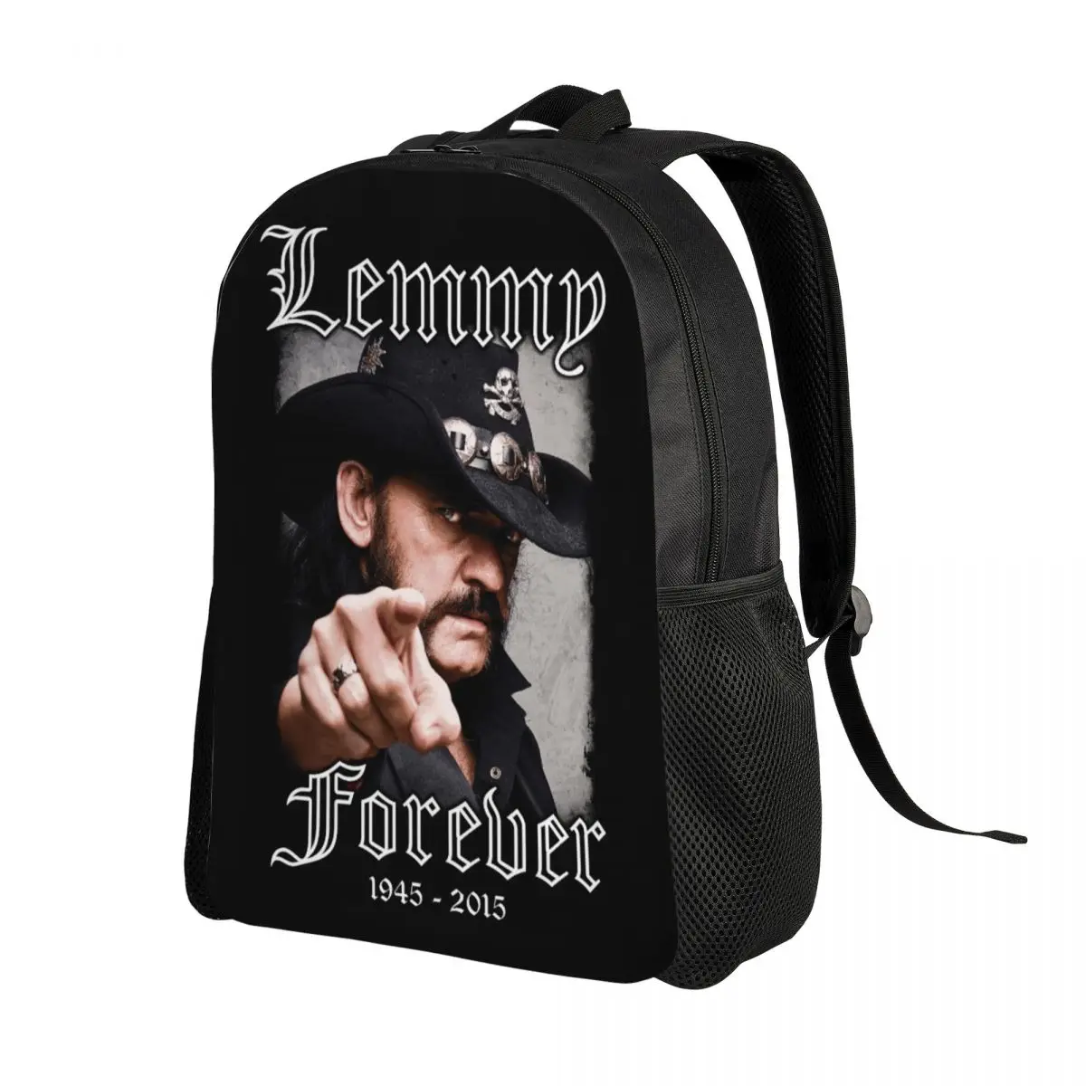 Customized 3D Printing Rock Star Lemmy Backpack for Girls Boys School College Travel Bags Men Women Bookbag Fits 15 Inch Laptop