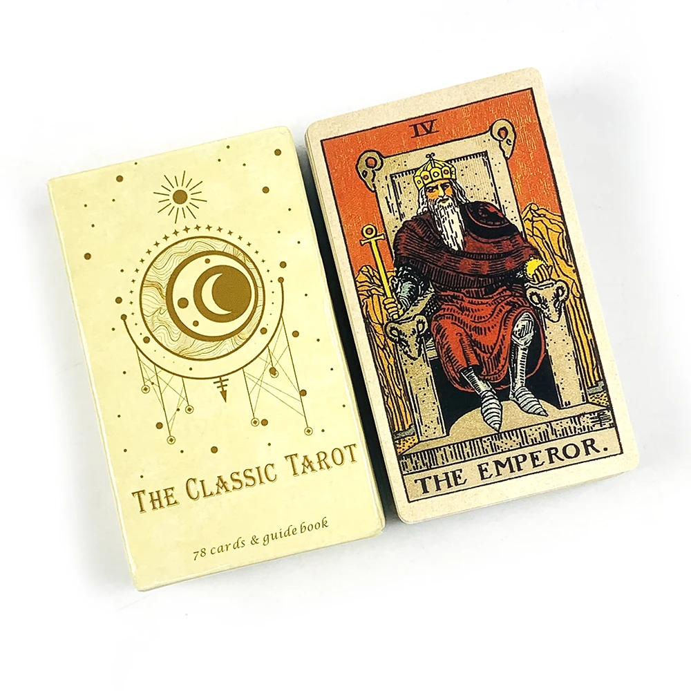 The Classic Tarot Cards 78 Cards Party Game Fate Fortune Telling Divination Board Game Cards Game with Guidebook For Beginners