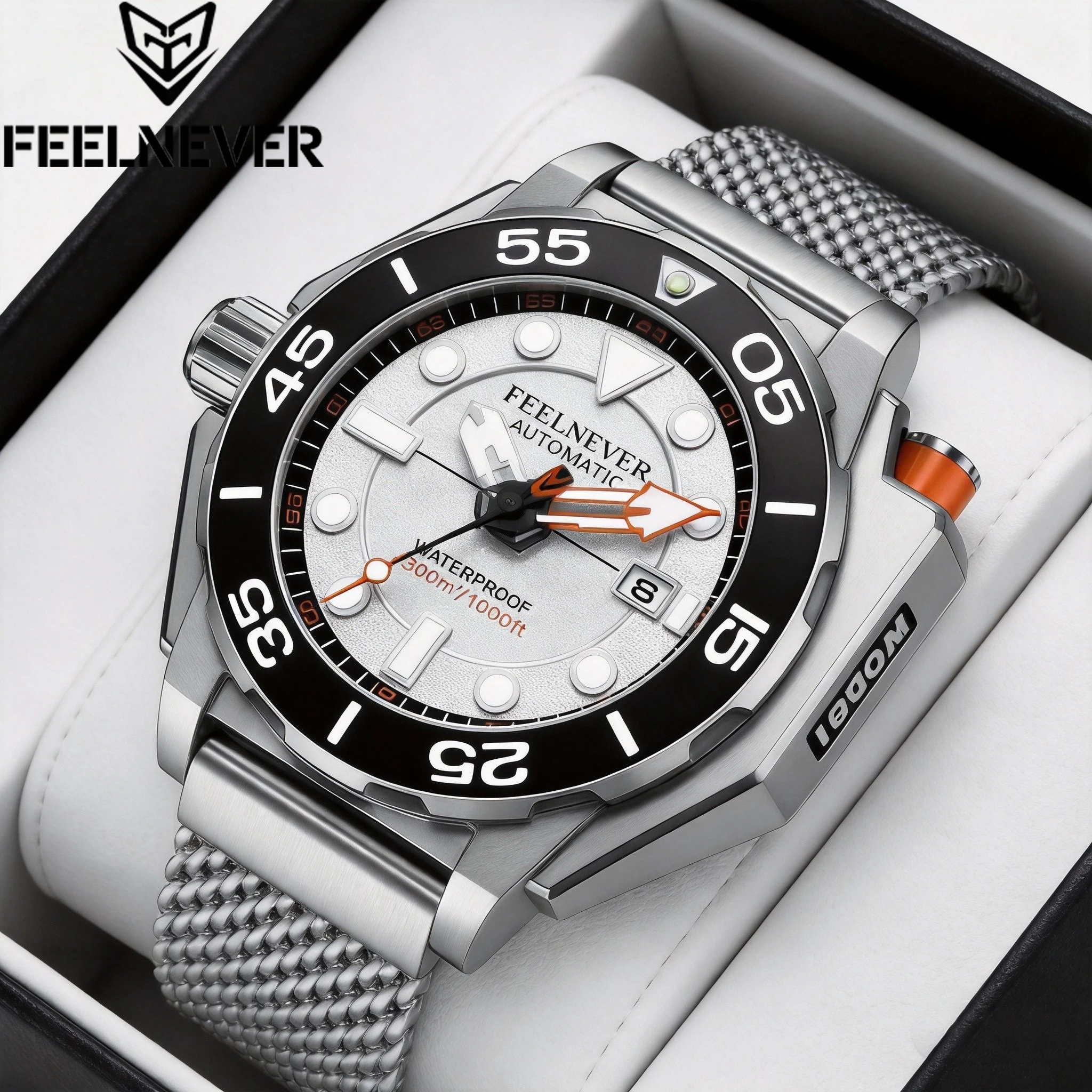 FeelNever Top Brand Luxury Automatic Watch For Men Fashion Business Watch Men Military Waterproof Men's Mechanical Wristwatches