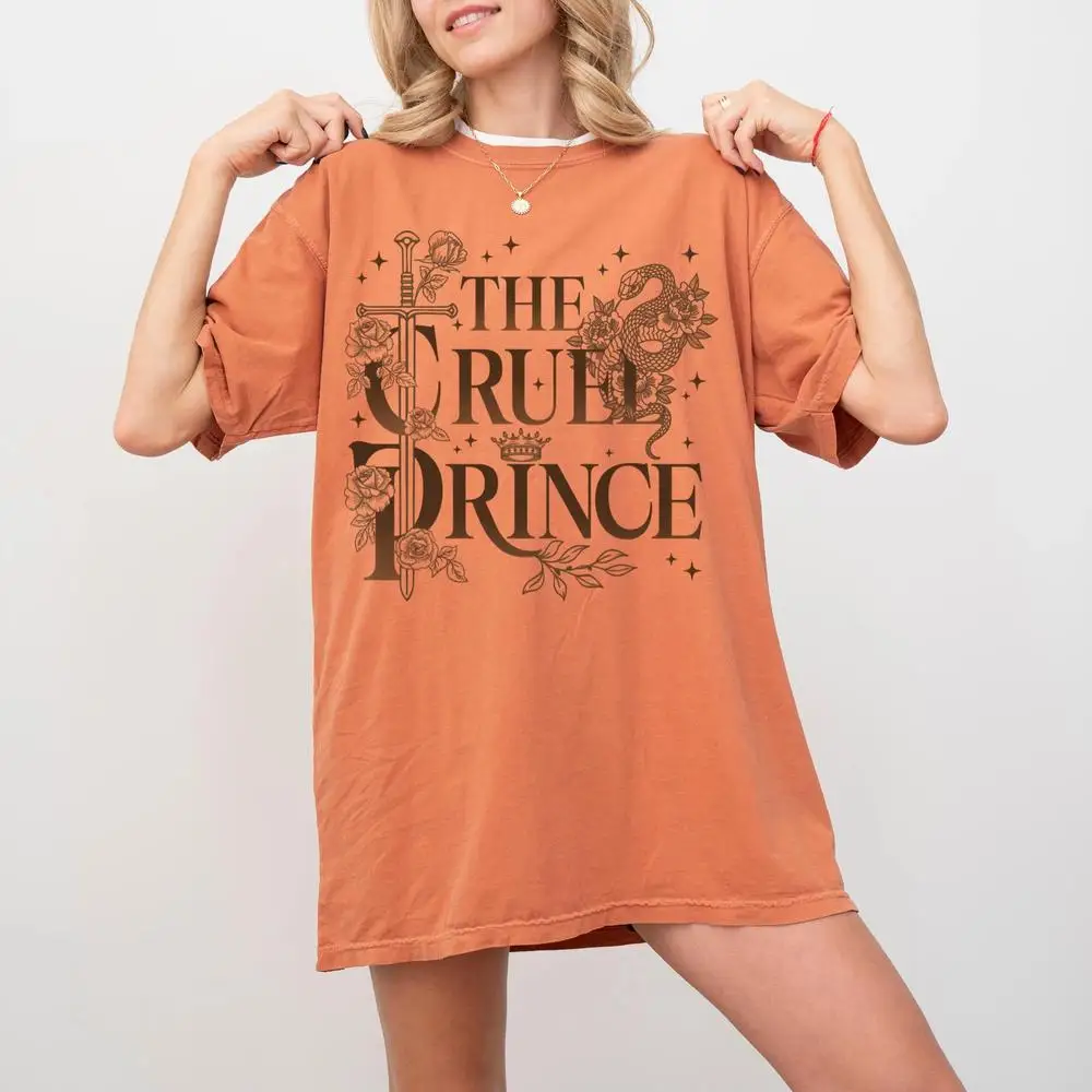 قميص الأمير القاسي كاردان وجود Bookish تي شيرت خيال فا قارئ تي شيرت هولي بلاك فوك أوف ذا إير ميرش حكاية خرافية داكنة Te #3