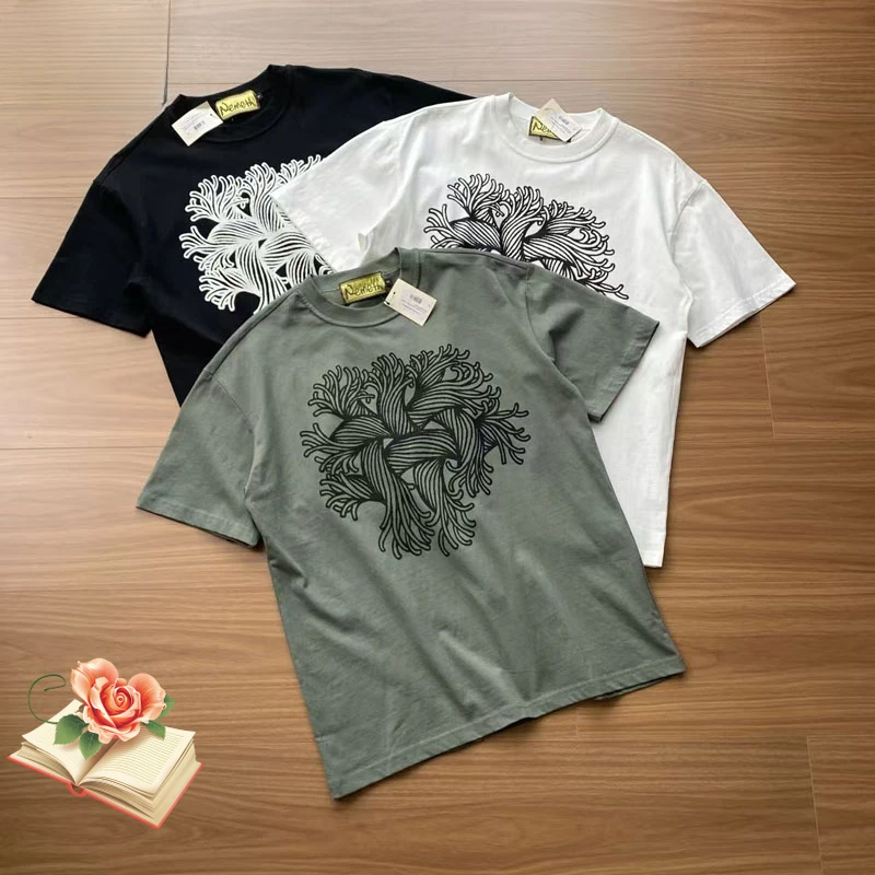 

Hemp Rope Knot Print Nemeth T-Shirt Japanese Men Women High Quality Black Green White Oversized T Shirt Tops Tee