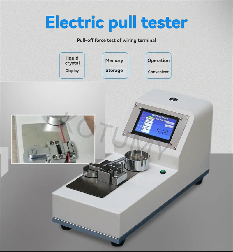 Electric Wire Harness Terminal Pull Force Tester Machine High Precision Readout For Small Batch Cable Crimp Strength Inspection