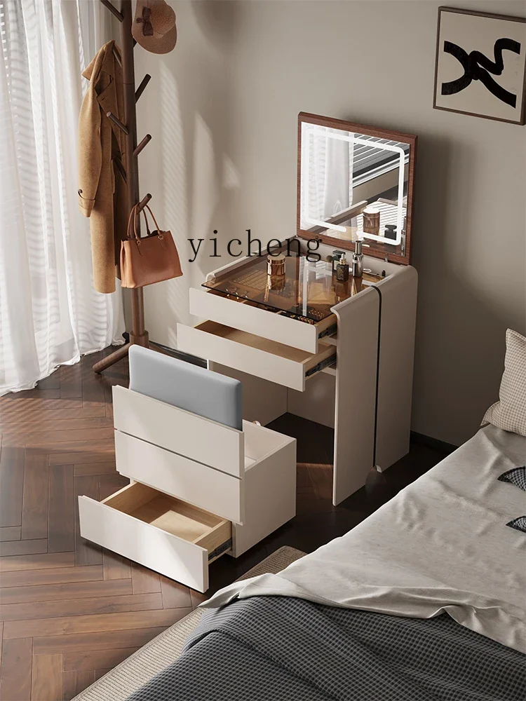 B2 Minimalist Dresser Small Apartment Bedroom Simple Modern New Solid Wood Clamshell Makeup Table