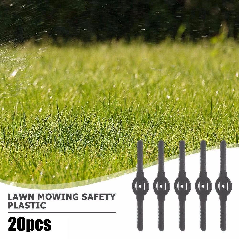 

Power Tool String Trimmers Part Plastic Cutter Blades Plastic Anti-rust For Electric Lawn Mower Knives Cordless Grass 139mm 20PC