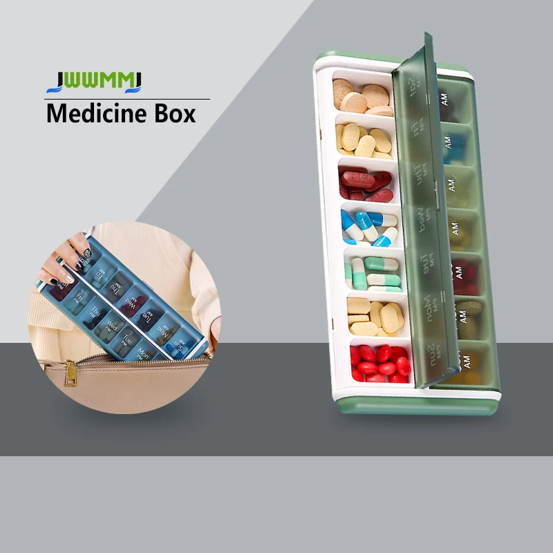 

1pcs Pill Organizer 2 Times a Day,Weekly AM PM Pill Case,7 Day Pill Box Twice a Day,Oversized Daily Medicine Organizer