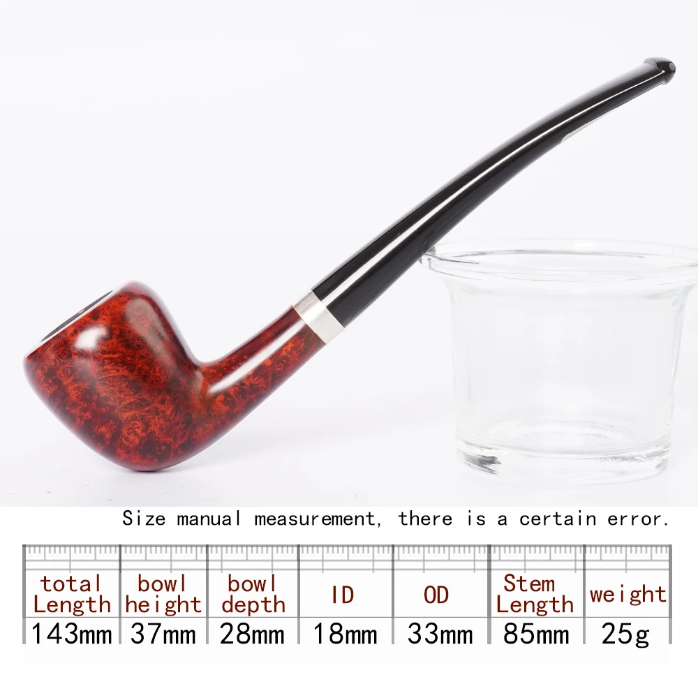 MUXIANG Handmade briar Wood Tobacco Pipe ，Colored Vulcanized Rubber Pipe Mouth ，Dublin Design ，Gert Holbek Van Gogh same pipe