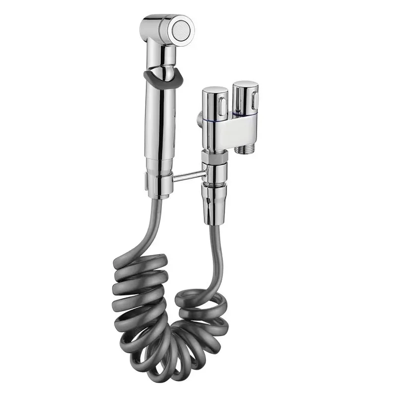 Dual Control One in Two Out Faucet Flush Women's Washing Machine Flush Bathroom Stainless Steel Toilet Companion Spray Gun