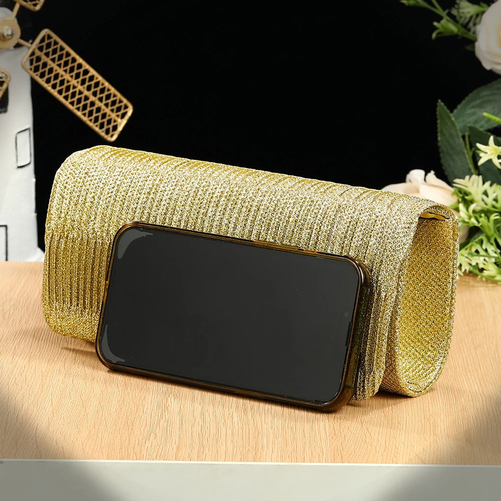 New pleated evening bag - premium embellished accessory for wedding banquet party bridesmaid dress bag with slanted strap design