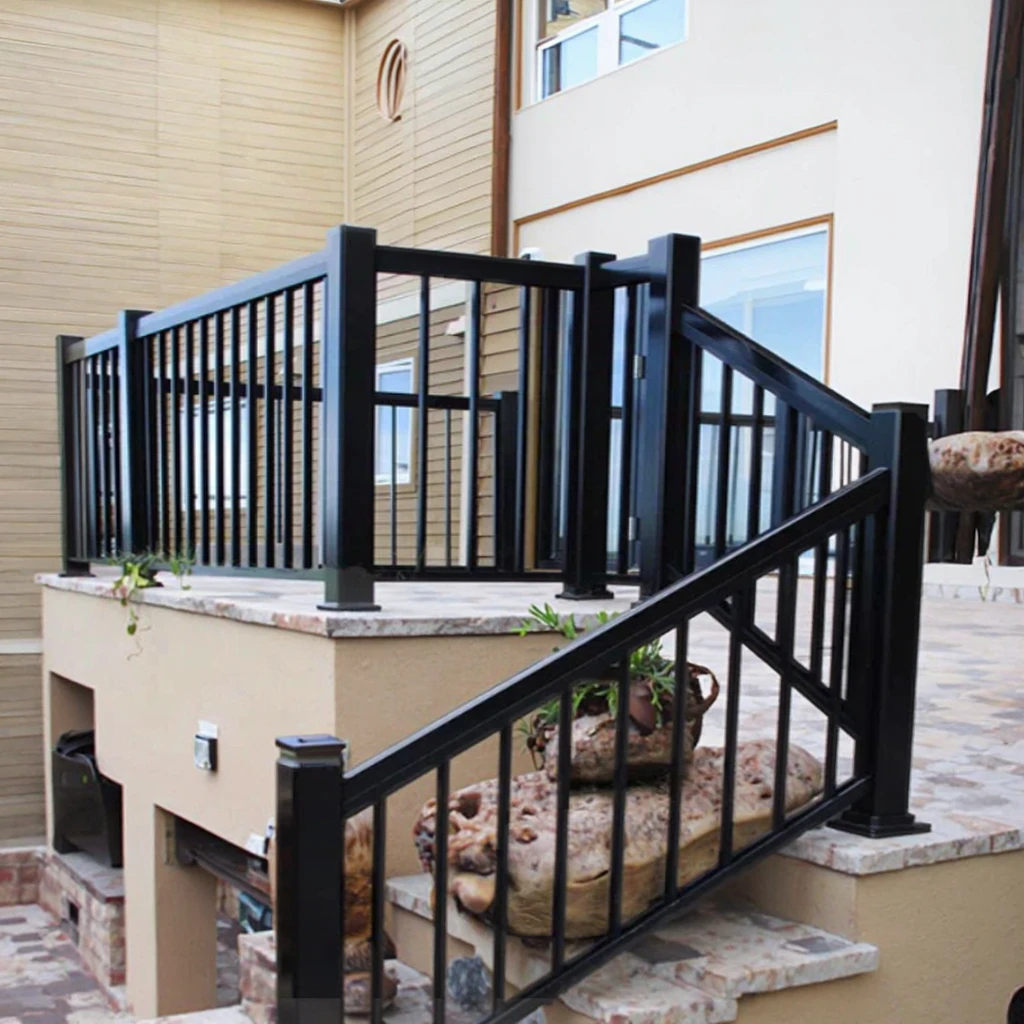 التخصيص نمط جديد DIY تثبيت الدرابزينات الألومنيوم سطح السفينة درابزين وسياج للشرفة #1