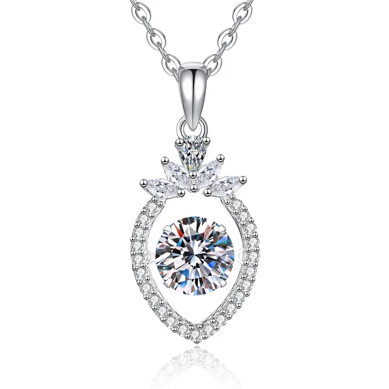 

XL577 Lefei Fashion Trendy Luxury Classic Moissanite Fruit Radish Necklace Charms Women s925 Sterling Silver Party Jewelry Gifts