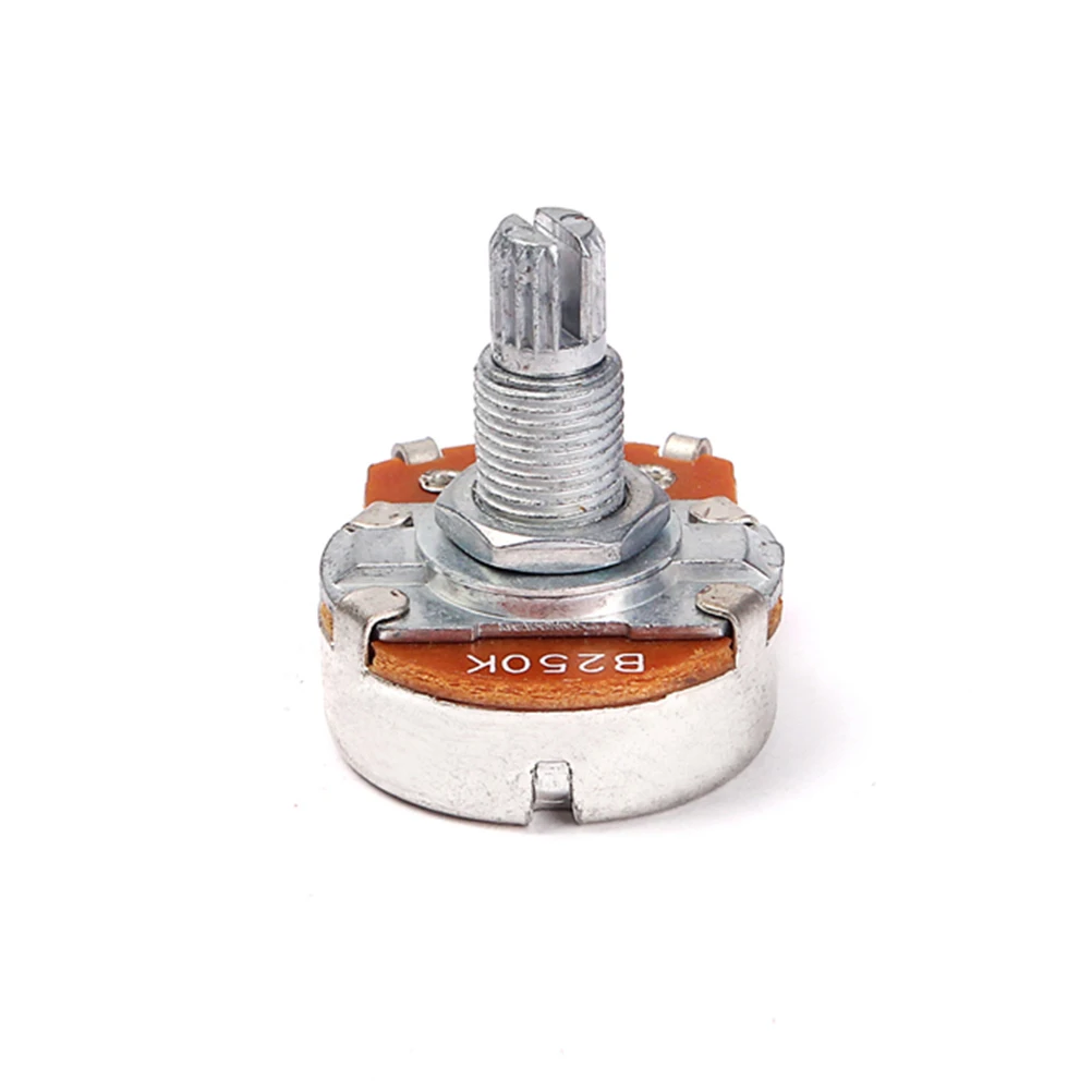 

B250K 18Mm Split Shaft Potentiometer Electric Audio Tone Control Coarse Knurled Shaft Fits Most Knobs 250K Pots Volume B250K