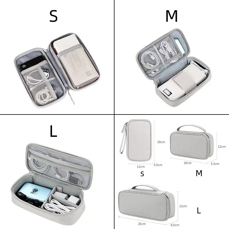Large Size Travel Cable Organizer Bag Storage Pouch Carry Case Portable Waterproof Storage Bags for Cable Cord and Electronics