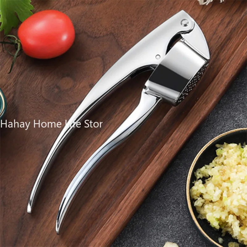 Zinc Alloy Garlic Press Manually Mashed Garlic Machine Garlic Crusher Handheld Cooking Ginger Crusher Kitchen Tools