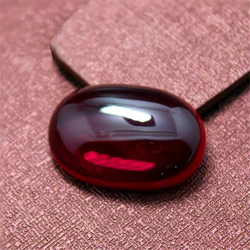Big Size Egg Shape Blood-red Ruby Smooth Polished Surface Flat Back 2 Sizes to Choose 6