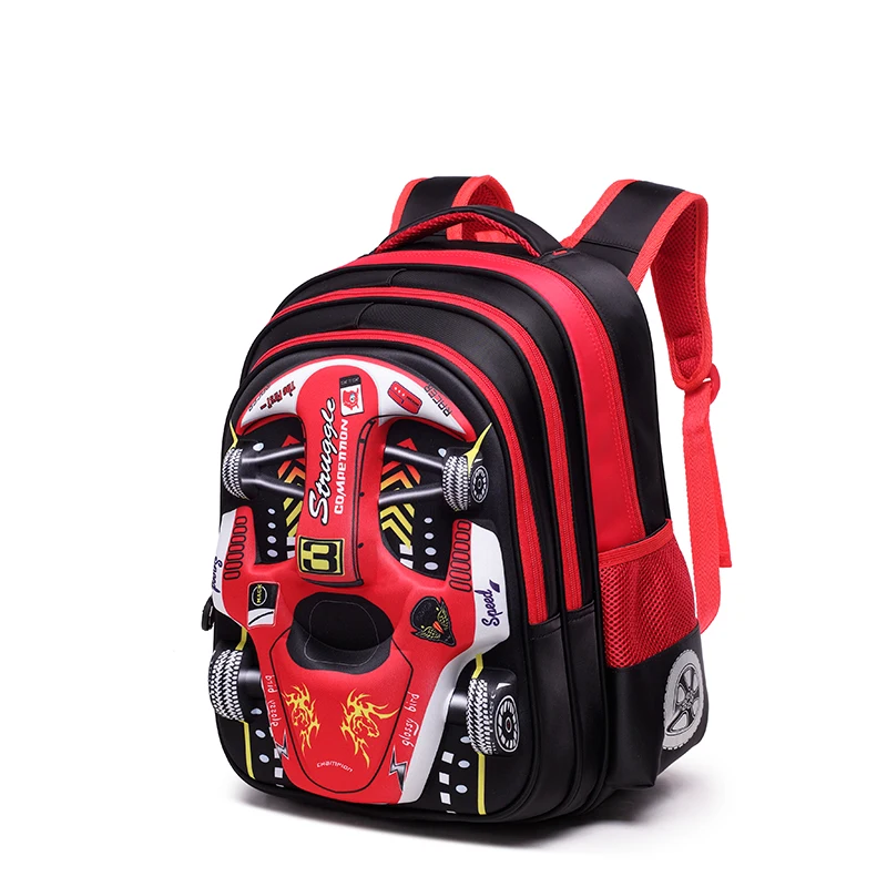 Proof Schoolbag Lovely Kids Cartoon Backpack Boys And Girls Nylon Material Durable Comfortable Double-Strap Design