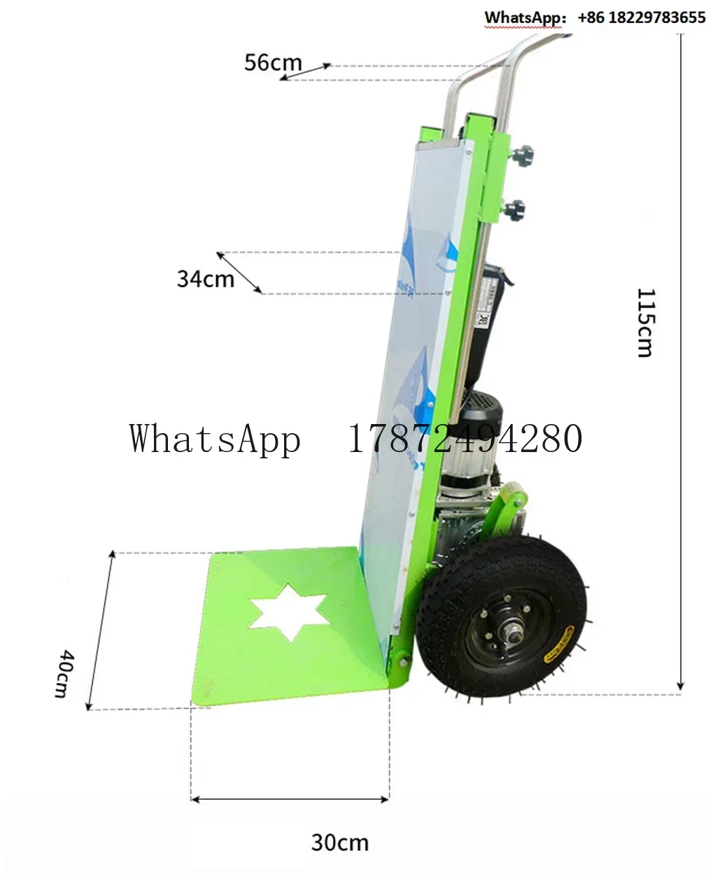 250KG Electric Stair Climber Hand Truck with Mobile Tool Stair Climbing Tracked Transporter Climb Trolley