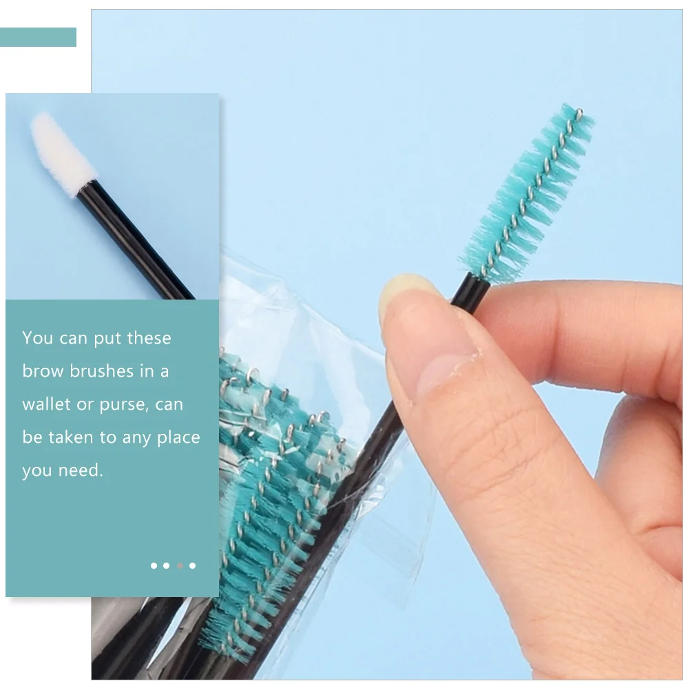 50pcs Eyelash Brush Brow Brushes Black Rod Blue Disposable Lashes Extensions mascara Wands Eyebrow Salon Travel