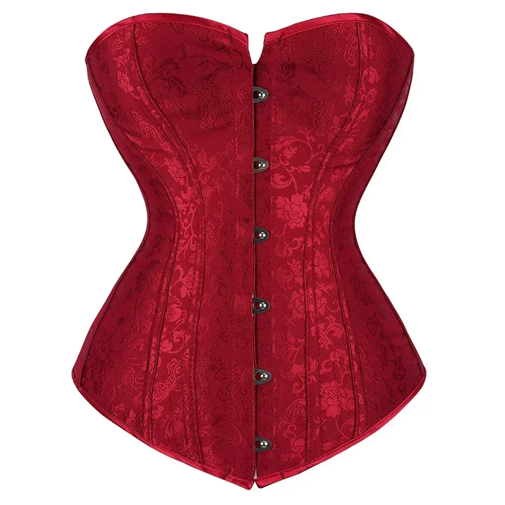 

Women Corset Top Floral Embroidery Bustier Vintage Lace Up Corselet Brocade Corsets Medieval Costume Retro Style Casual Outfits