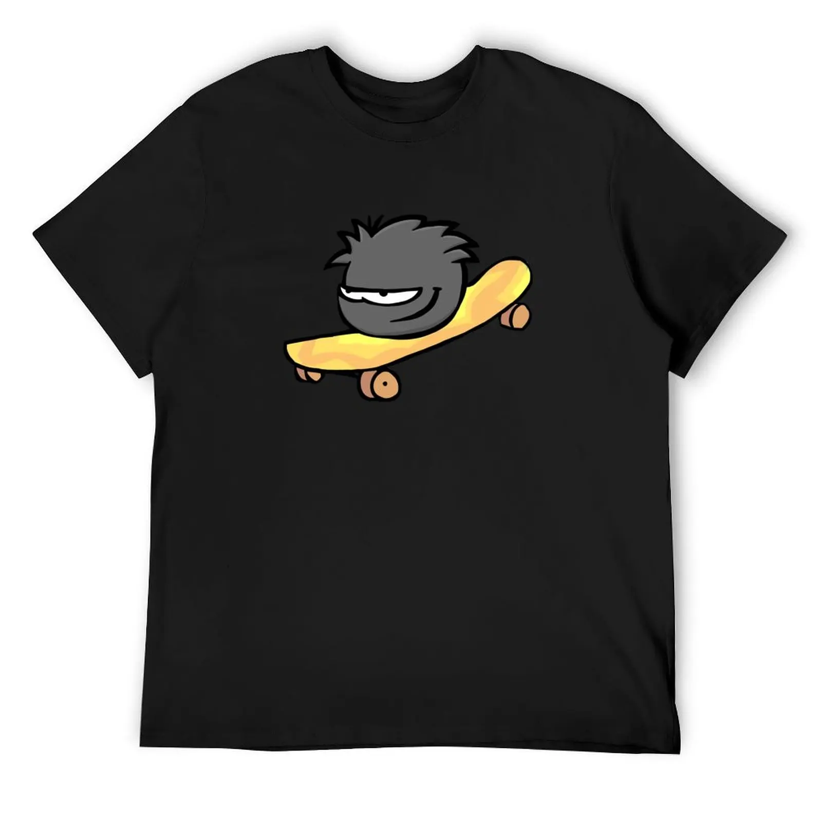 Club penguin black puffle Sticker T-Shirt funny gifts blue archive boys animal print customs mens tall t shirts