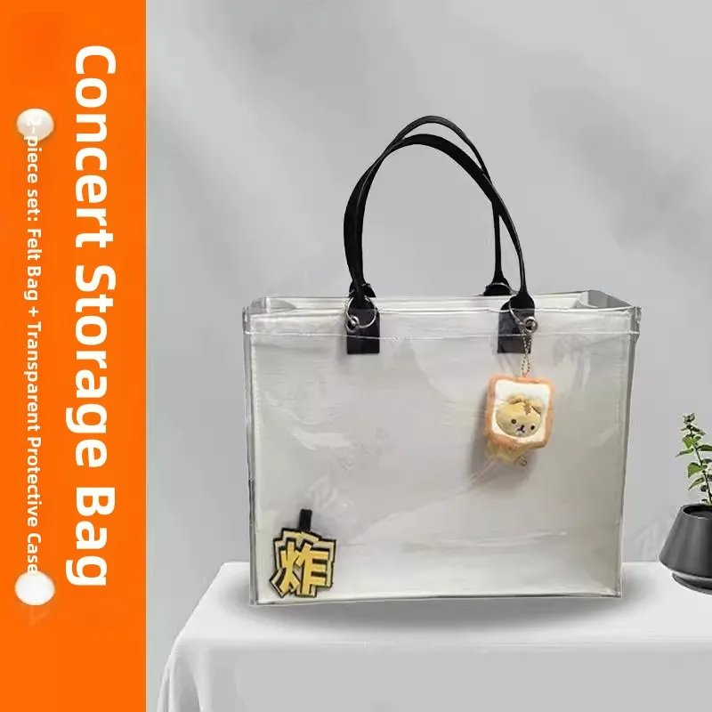 Concert Hidden Compartment Tote Bag Music Festival Camera Strap with Dark Layer Lighting Sign Stand Youth Fashion Accessory