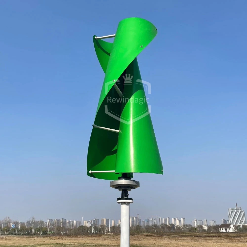 Imagem -05 - Baixo Ruído Velocidade do Vento Comece com Controlador de Carga Mppt Turbina Eólica Vertical Gerador de Moinho de Vento 10000w 24v 48v 10kw