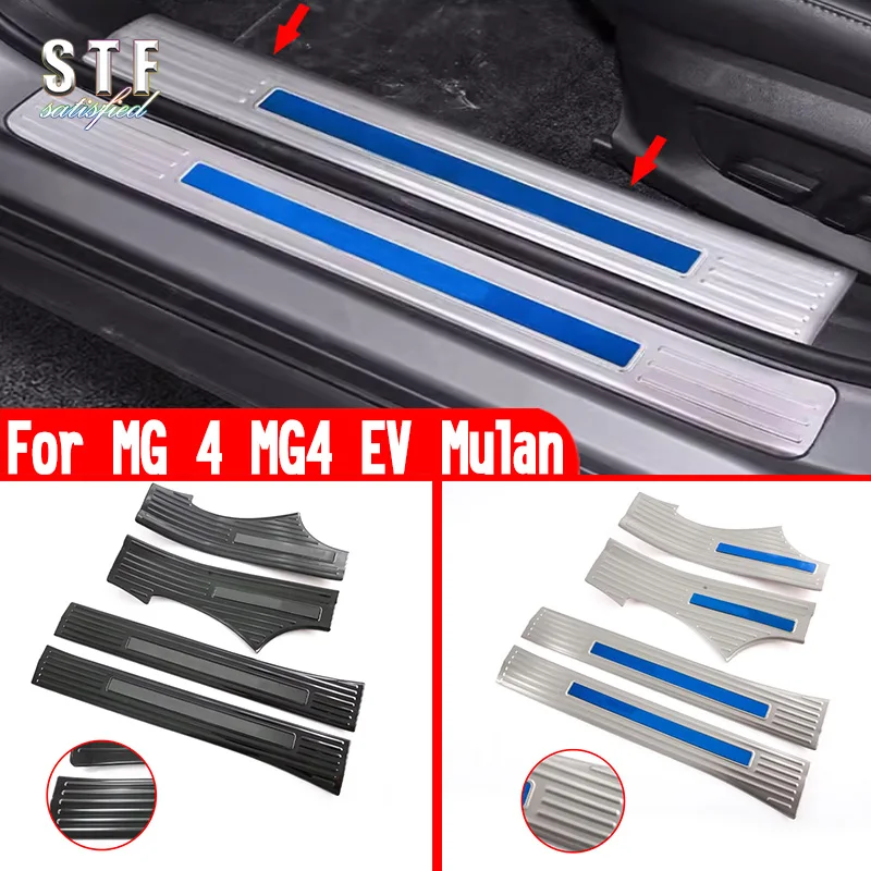 

For MG 4 MG4 EV Mulan 2022 2023 2024 Car Accessories Interior Door Sill Protectors Cover Trim Molding Decoration Stickers
