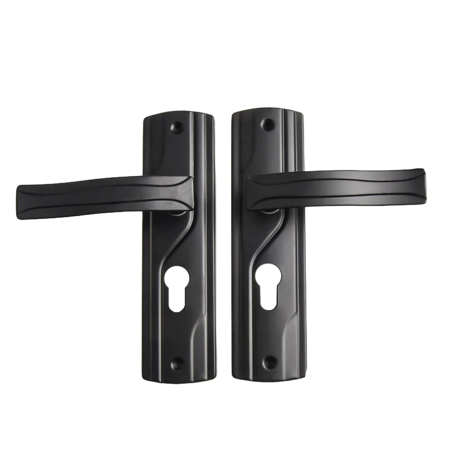 Universal Security Door Handle Lock Keys Set Large Knob Manganese Steel Door Handle Thickened Panel Handle Door Lock Fittings