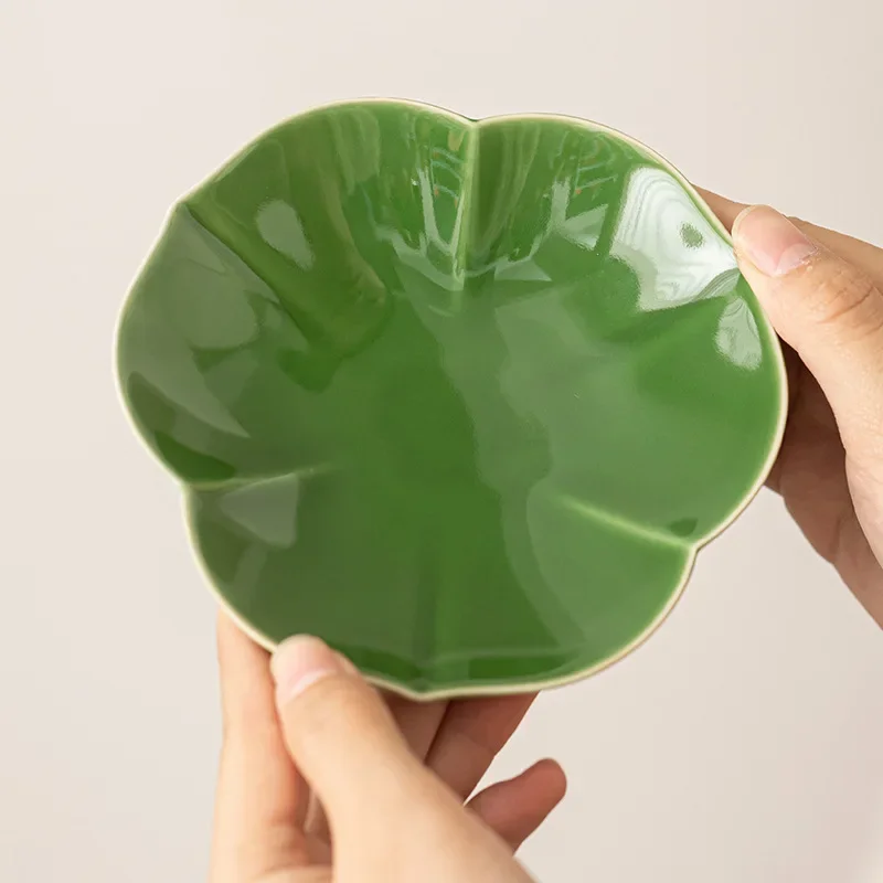 Fengqing الشاي كعكة صينية المنزلية السيراميك عالية الساق صينية للفاكهة الصغيرة طاولة القهوة الفواكه المجففة الجوز طبق ديم سوم لوحة طبق تقديم الحلوى