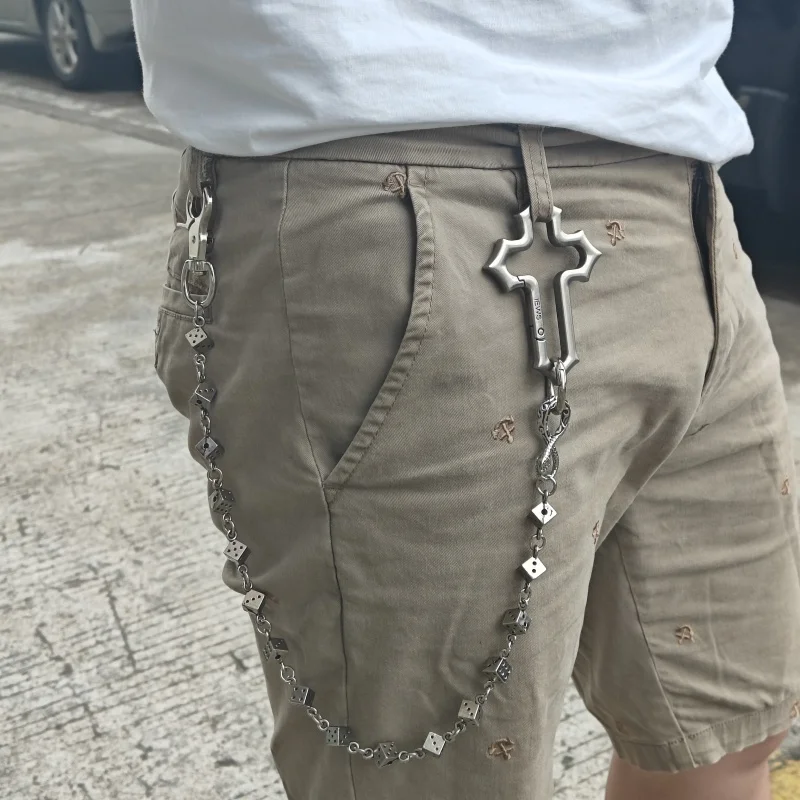 2025 New Model Gothic Cross Frame Pants Chain Fashionable Men And Women One's Waist Luxury Accessories Holiday Gifts