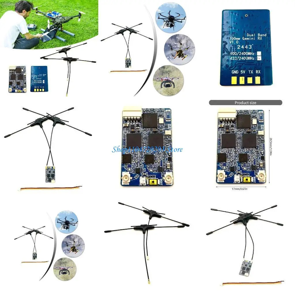 

Y2GD Double Band Receiver 900/2400Mhz Flight Controller With Lightweighted For Stable Photography