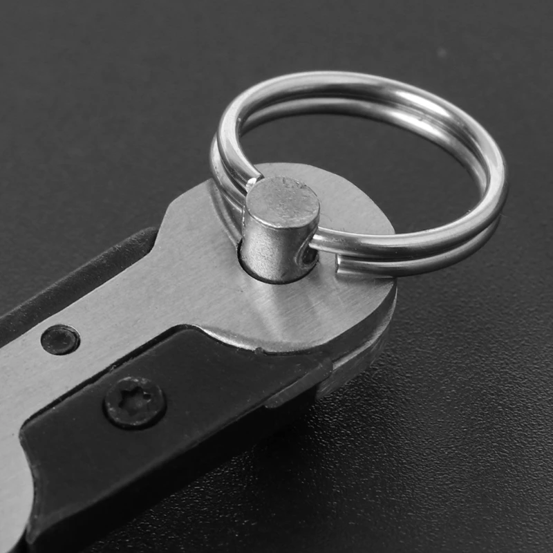 Outdoor Survival EDC Mini Spring Scissor Pocket Tool Key Chain Stainless Steel