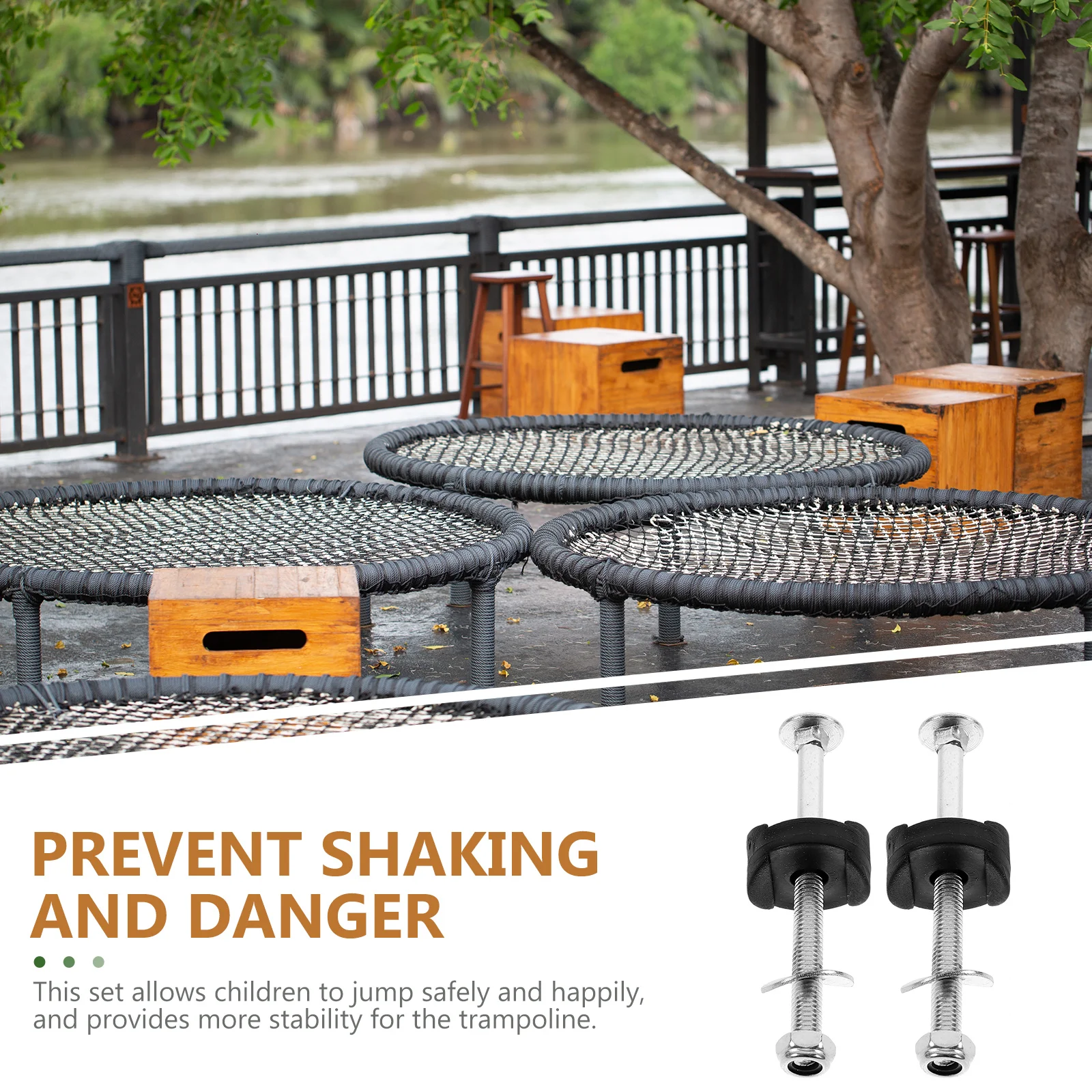 

12 Pcs Trampoline Holder Kids Fixing Screws Replacement Parts for Anti Falling Iron Child Metal