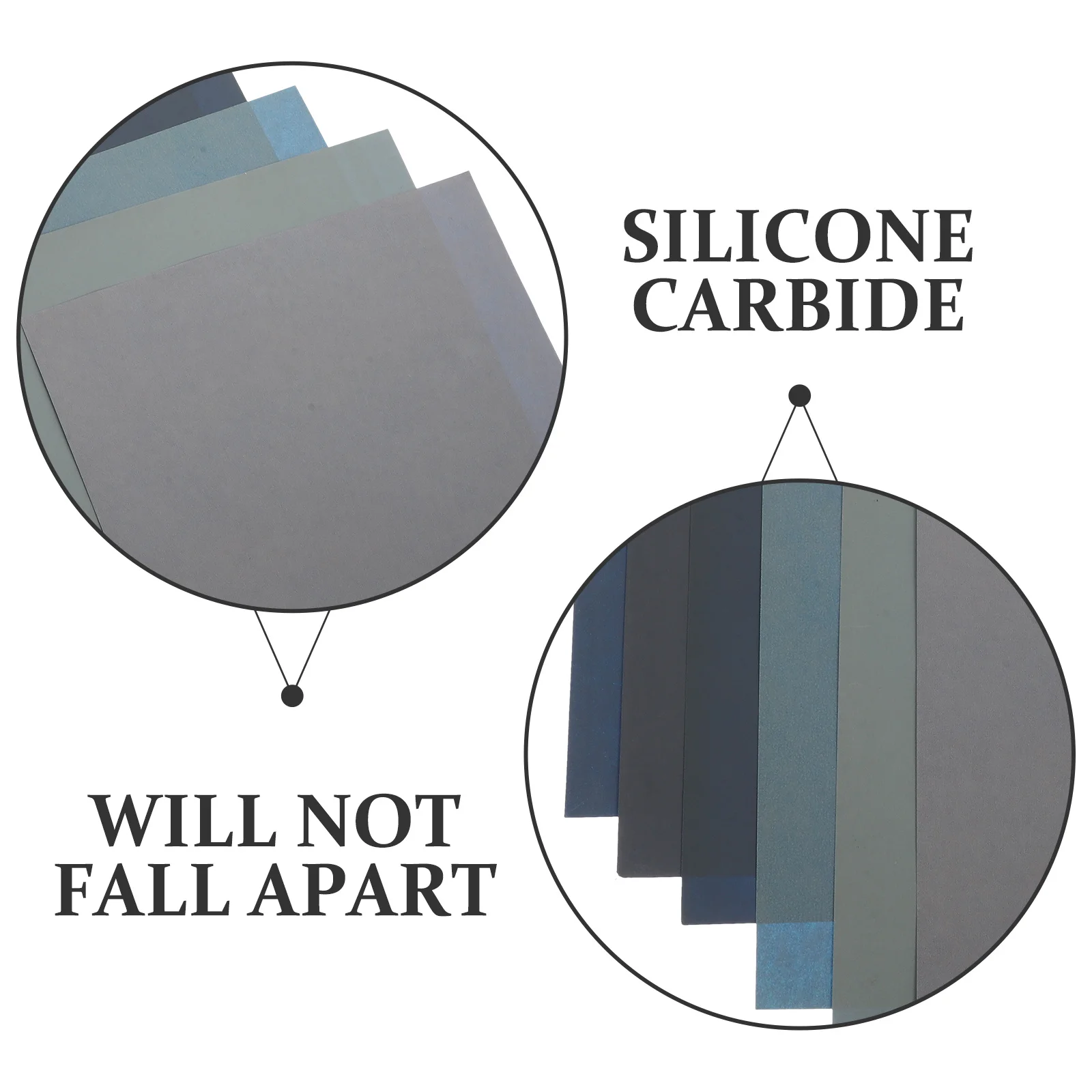 

6 in 1 Water Sandpaper Coated Silicone Carbide Dry Wet Abrasive Sand Paper for Wood Metal Automotive Sanding Furniture