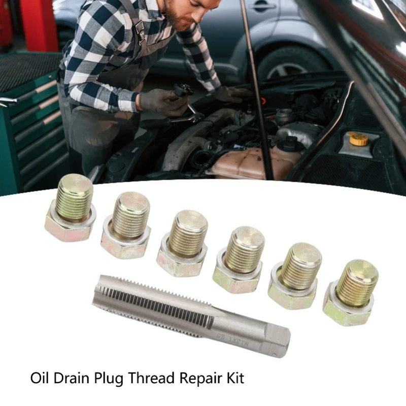 13Pcs Oil Drain Plug Thread Repair Kit M13 X 1.5mm Oil Pan Screws Rethread Tool Kit