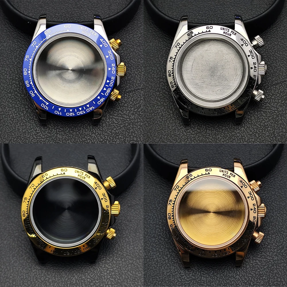 39,3mm Herrenuhren Stahlgehäuse Passend für VK63 Uhrwerk Uhrenzubehör Uhrenteile Passend für 20mm Armband Uhrenbox – Detail 1