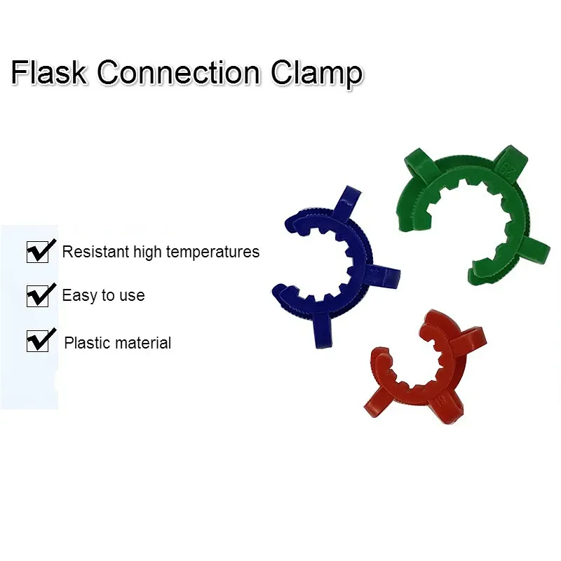 Spherical Clamp Laboratory Flask Clip Plastic Interface Clip Standard Mouth Connection Clamp For Flask 24 mm 10 pc