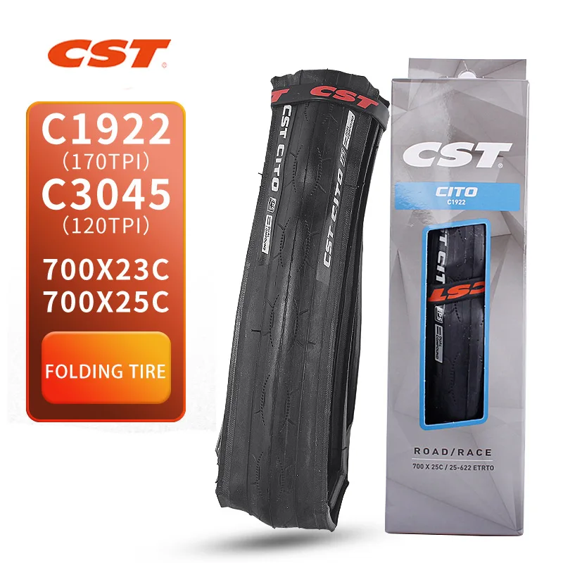 CST Road Bicycle Folding Tire 700C Bike Parts C1922 C3045 Stab Proof Tyre 700*23C 25C 170TPI Wear Resistant Bike Tires